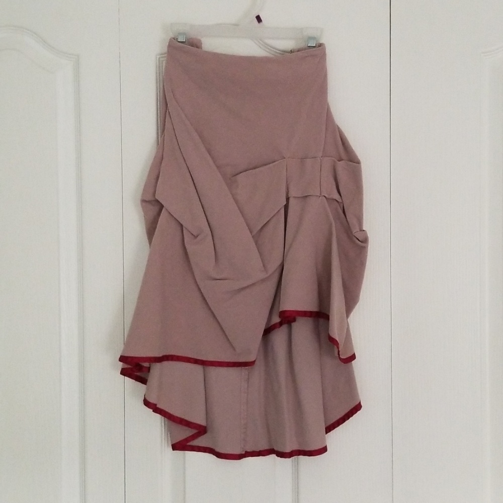 Lux asymmetric skirt